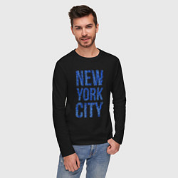 Лонгслив хлопковый мужской Blue New York City, цвет: черный — фото 2