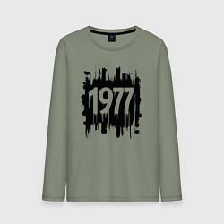 Лонгслив хлопковый мужской Готический стиль 1977, цвет: авокадо