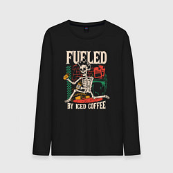 Мужской лонгслив Fueled by iced coffee