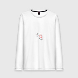 Лонгслив хлопковый мужской Heart with hands - разрыв оков, цвет: белый