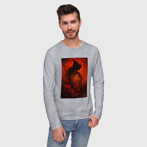 Мужской лонгслив Маления / Меланж – фото 3