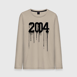 Лонгслив хлопковый мужской Капающий 2004, цвет: миндальный