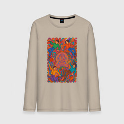 Мужской лонгслив Astro психоделический рисунок