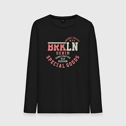 Лонгслив хлопковый мужской Brooklyn denim, цвет: черный