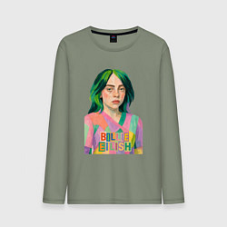 Мужской лонгслив Билли Айлиш коллаж