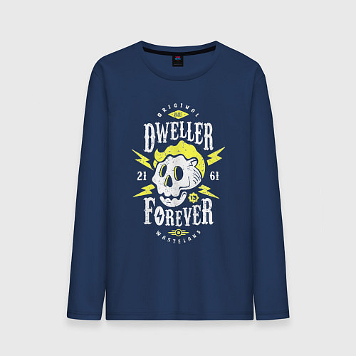 Мужской лонгслив Обитель - навсегда / Тёмно-синий – фото 1