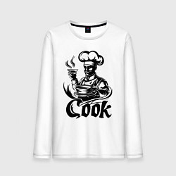 Мужской лонгслив Повар готовит блюдо