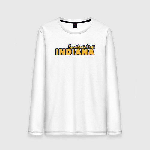 Мужской лонгслив Speed basketball Indiana / Белый – фото 1
