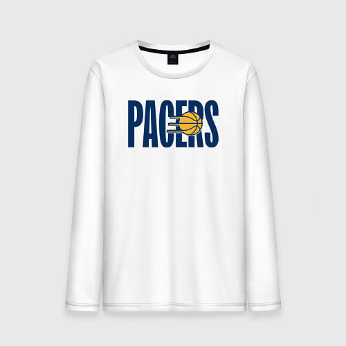 Мужской лонгслив Pacers ball / Белый – фото 1