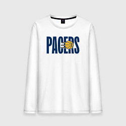Лонгслив хлопковый мужской Pacers ball, цвет: белый