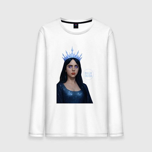 Мужской лонгслив Билли Айлиш с короной / Белый – фото 1