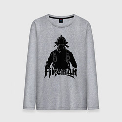 Мужской лонгслив Аниме пожарный