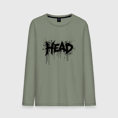 Мужской лонгслив Руководитель в брызгах / Авокадо – фото 1