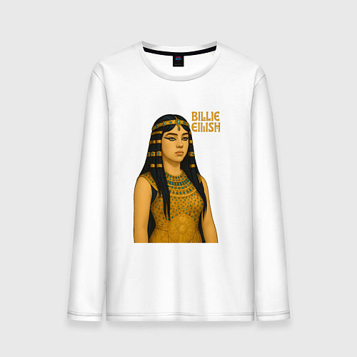 Мужской лонгслив Билли Айлиш фараон / Белый – фото 1