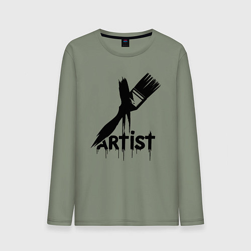 Мужской лонгслив Художник с кистью / Авокадо – фото 1