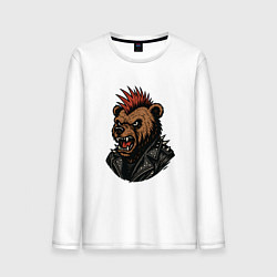 Мужской лонгслив Медведь панк