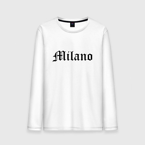 Мужской лонгслив Milan - Italy / Белый – фото 1