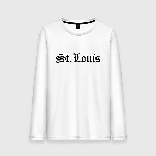Мужской лонгслив St Louis Missouri - USA / Белый – фото 1
