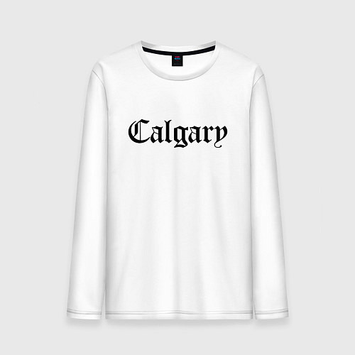 Мужской лонгслив Calgary - Canada / Белый – фото 1
