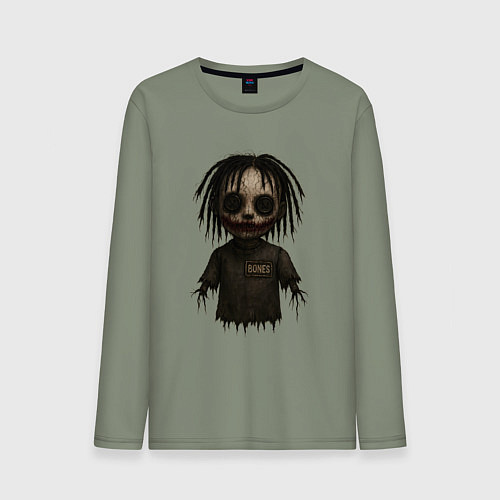 Мужской лонгслив Bones хоррор кукла / Авокадо – фото 1