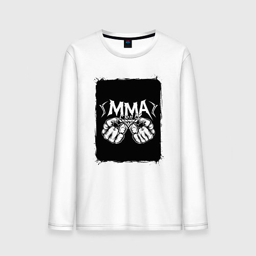 Мужской лонгслив Сила кулаков ММА / Белый – фото 1