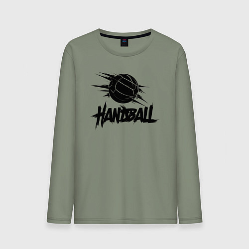 Мужской лонгслив Динамичный гандбол / Авокадо – фото 1