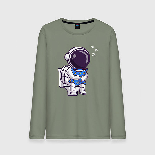 Мужской лонгслив Космонавт заснул / Авокадо – фото 1