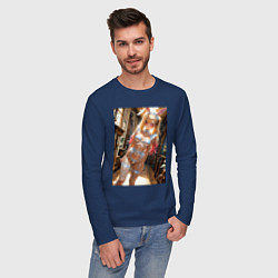 Лонгслив хлопковый мужской Марин Китагава в откровенном наряде кролика-горнич, цвет: тёмно-синий — фото 2