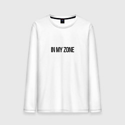 Лонгслив хлопковый мужской Sigma cat in my zone, цвет: белый