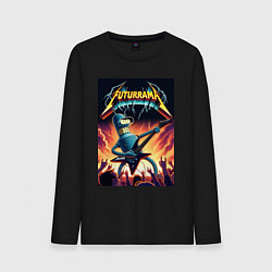Мужской лонгслив Bender cool thrash rock guitarist - Futurama