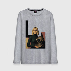 Мужской лонгслив Девушки и старый водолазный шлем ретрофутуризм поп