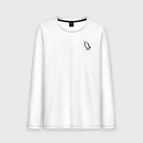 Мужской лонгслив Чаю воскресения мертвым темный арт / Белый – фото 1