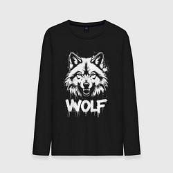 Мужской лонгслив Яростный волк