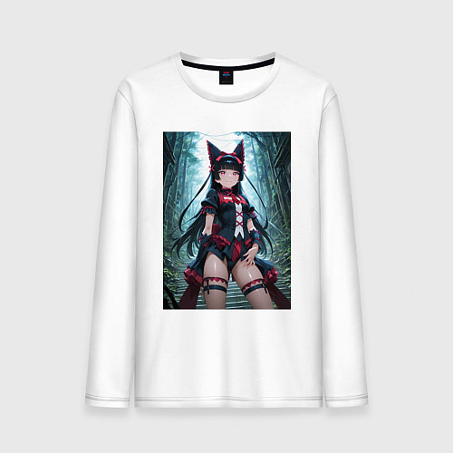 Мужской лонгслив Рори Меркурия в лесу / Белый – фото 1