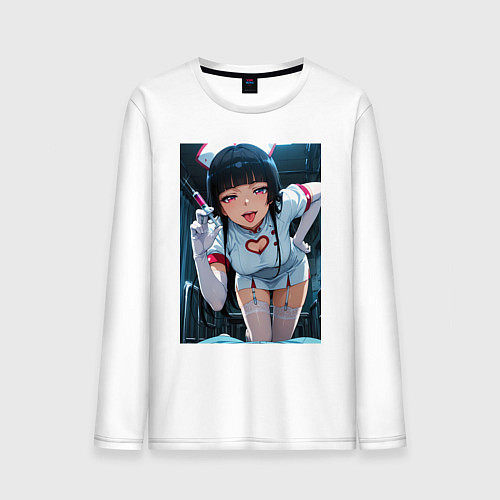 Мужской лонгслив Рори Меркурия косплей медсестры / Белый – фото 1