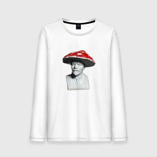 Мужской лонгслив Ленин гриб / Белый – фото 1
