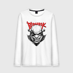 Лонгслив хлопковый мужской Берсерк Шрек, цвет: белый