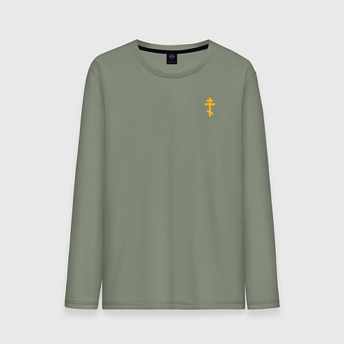 Мужской лонгслив Сохранит душу твою Господь желтый арт / Авокадо – фото 1