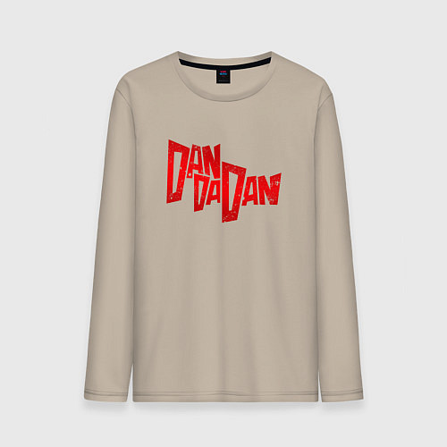 Мужской лонгслив Dandadan - logotype / Миндальный – фото 1