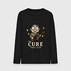 Лонгслив хлопковый мужской The Cure рок группа, цвет: черный