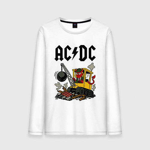 Мужской лонгслив ACDC Ballbreaker World Tour / Белый – фото 1