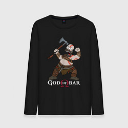 Лонгслив хлопковый мужской Homer - god of bar, цвет: черный