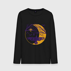 Лонгслив хлопковый мужской Полёт в Невермор, цвет: черный