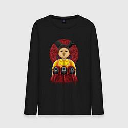 Мужской лонгслив Кукла и надзиратели игра в кальмара