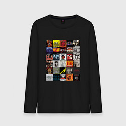 Лонгслив хлопковый мужской Metallica - обложки, цвет: черный