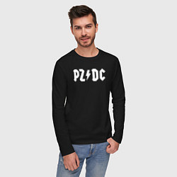 Лонгслив хлопковый мужской PZ DC - AC DC, цвет: черный — фото 2