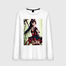 Лонгслив хлопковый мужской Рори Меркурия посреди леса с алебардой, цвет: белый