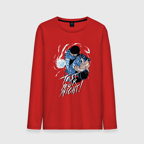 Мужской лонгслив Саб-зиро проверь свою мощь / Красный – фото 1