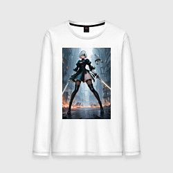 Мужской лонгслив Тип 2 с дроидом готовая к битве