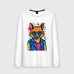 Мужской лонгслив Лиса Pop Colors